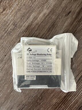 NWT DC Voltage Monitoring Relay DVRD-12 12V DIN Rail Over/Under Voltage open box